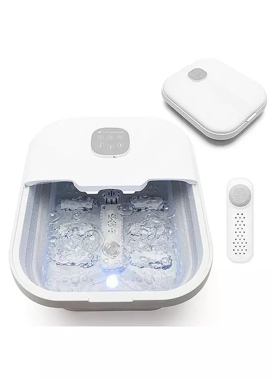 Rio Deluxe Foldaway Foot Bath Spa with Remote Control and Pumice Stone