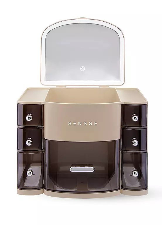 SENSSE Illumi Glam Box Makeup Organiser with LED Mirror