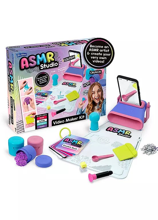 ASMR Studio Video Maker Kit with Phone Holder, Compounds, Tools and Playmat
