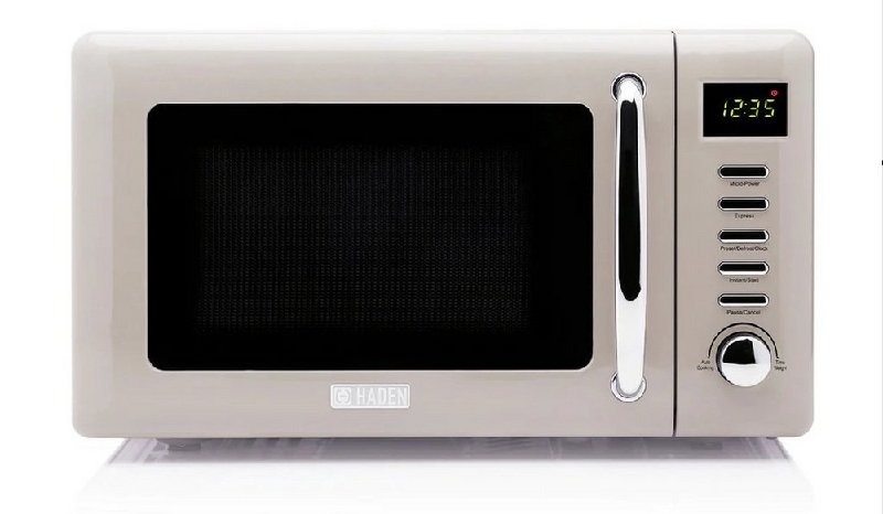 Haden Cotswold Putty 800W Microwave Oven with 20L Capacity and Digital Controls