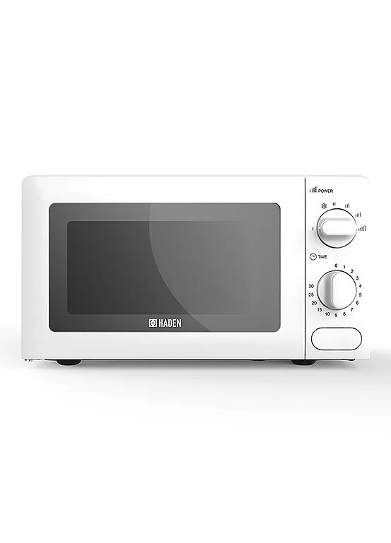 Haden White Microwave with Defrost and Reheat Functions - 700W, 17L Capacity