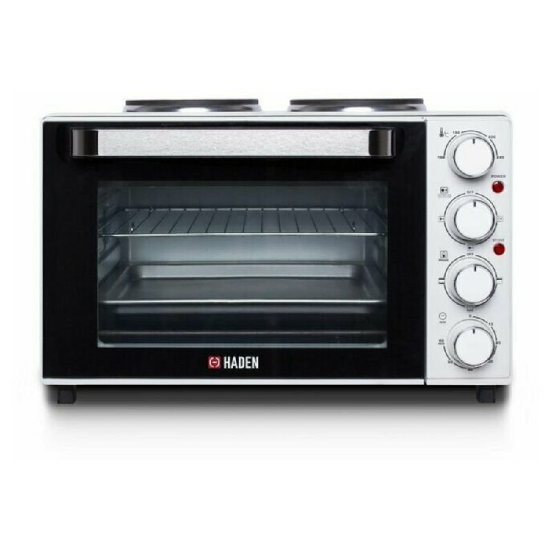 Haden 198204 48cm Built-In Electric Single Table Top Oven - White, 25L