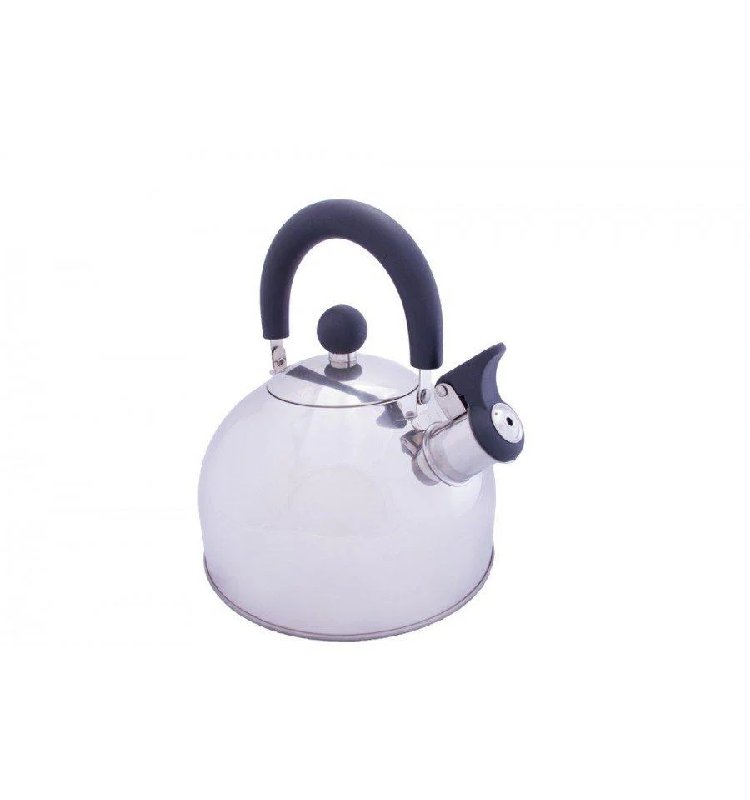 Vango 2L Stainless Steel Kettle with Folding Handle - Grey
