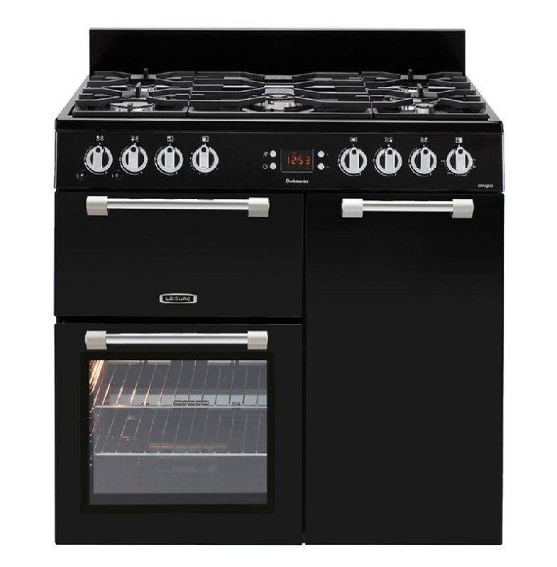 Leisure Cookmaster CK90G232K 90cm Gas Range Cooker with Electric Fan Oven - Black