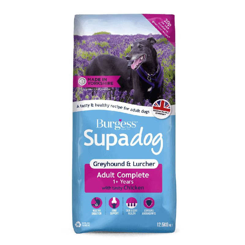 Burgess Supadog Greyhound & Lurcher Dog Food with Chicken 12.5kg