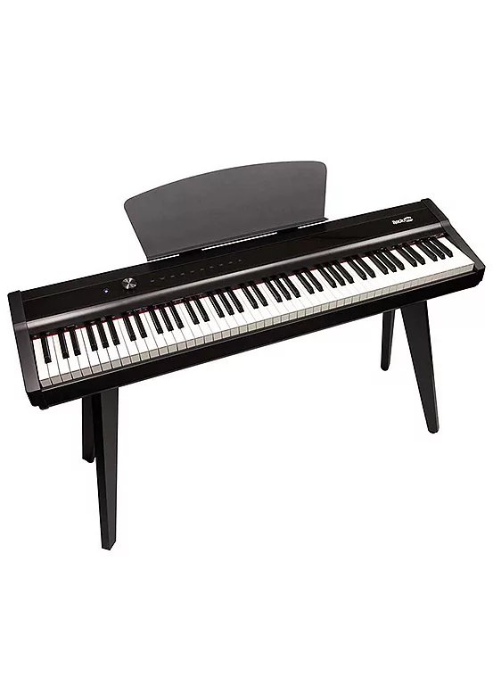 RockJam 88-Key Weighted Digital Piano with Stand, Bluetooth, MIDI & 128 Tones
