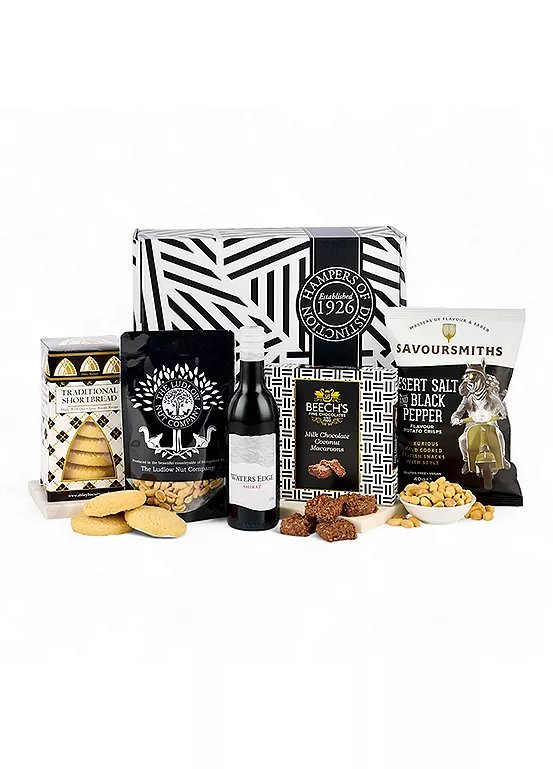Spicers Of Hythe Wine and Treats Hamper Gift Box with Waters Edge Shiraz