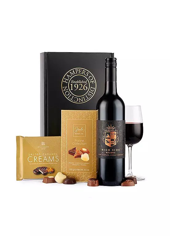 Spicers Of Hythe Red Wine and Chocolates Hamper with High Side Malbec