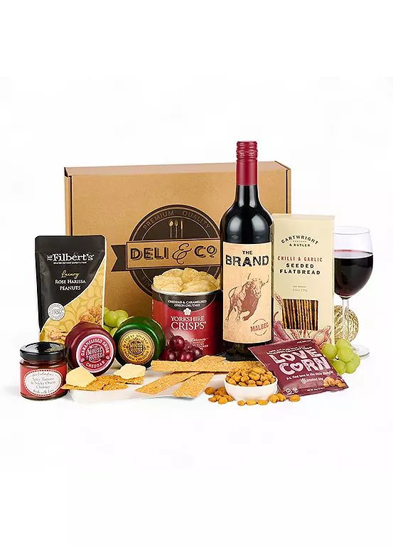 Spicers of Hythe Wine & Cheese Hamper with The Brand Malbec 75cl