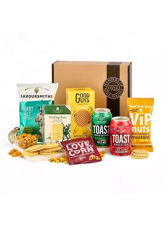 Spicers of Hythe Beer and Cheese Gift Box with Craft Ales and Snacks