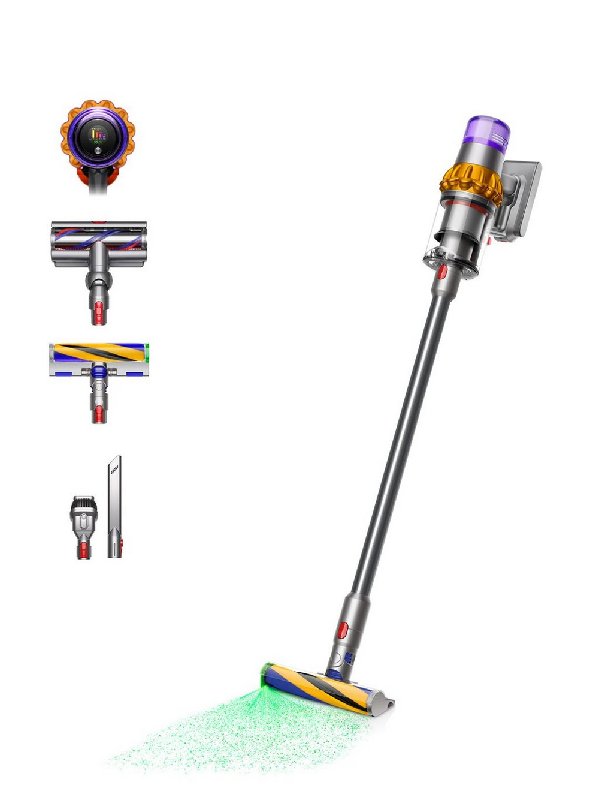 Dyson V15 Detect Absolute Pet Cordless Vacuum Cleaner - 60 Minutes Run Time - Yellow/Nickel