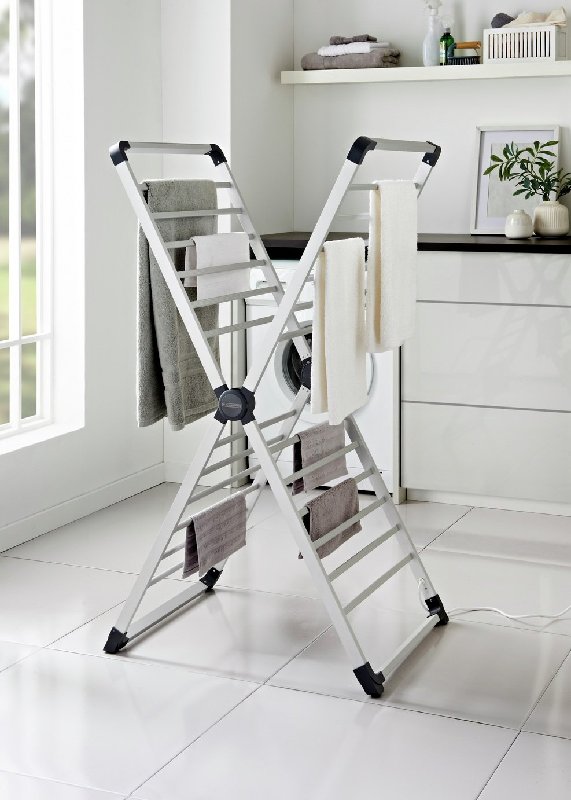 Black + Decker 12.5m X-Frame Heated Indoor Clothes Airer