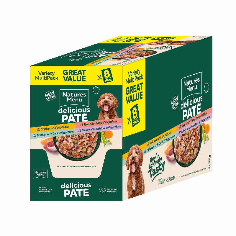 Natures Menu Adult Wet Dog Food Multipack - 8x300g Pouches