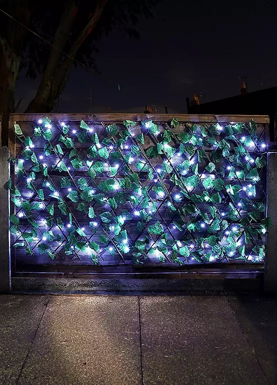 Streetwize Gardenwize Solar LED Garden Trellis with 100 LEDs and Expandable Ivy Screen