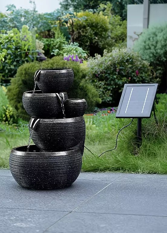 Streetwize Solar-Powered Water Feature - Natural Cascade
