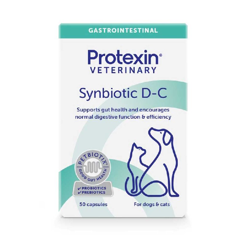Protexin Synbiotic D-C for Cats & Dogs - 50 Capsules