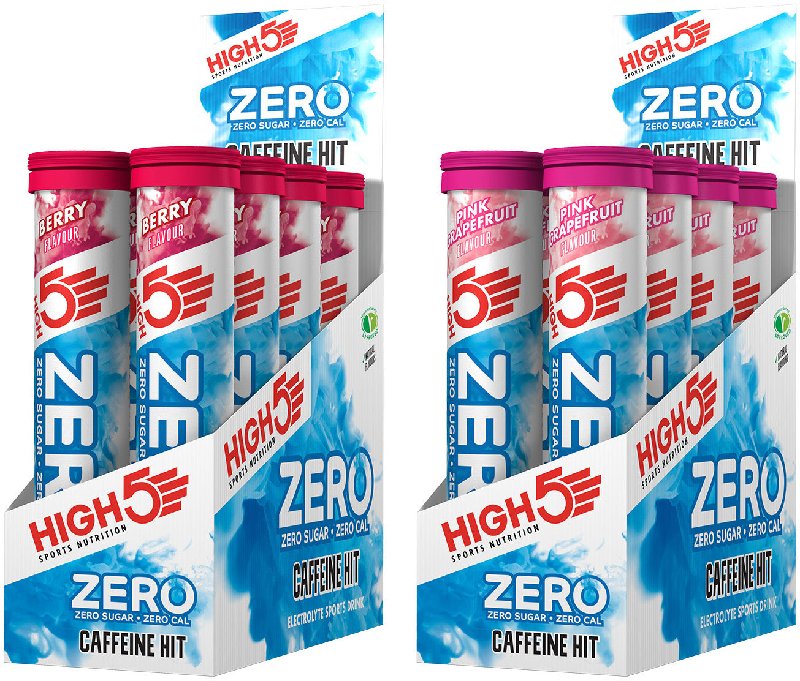 High5 Zero Caffeine Hit Electrolyte Hydration Tablets - 8 Tubes of 20 (Dark Pink)