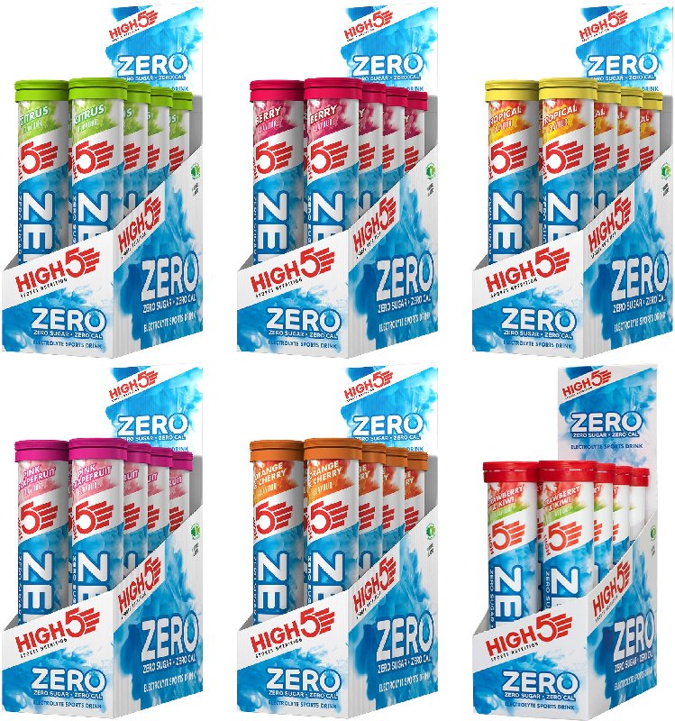 High5 Zero Electrolyte Tablets Box of 8 Tubes x 20 Tablets