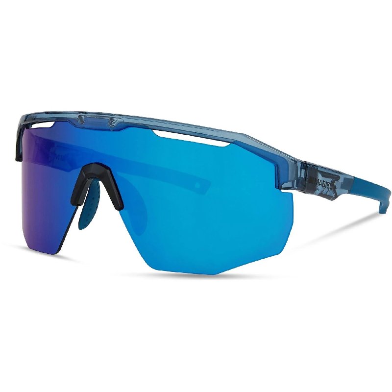 Madison Cipher Cycling Glasses with 3 Interchangeable Lenses in Gloss Blue