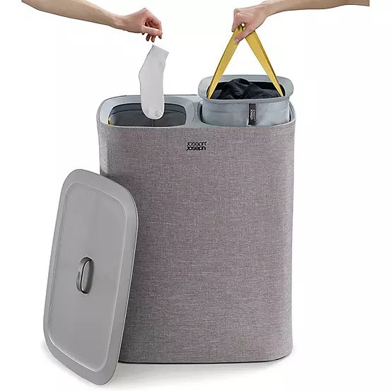 Joseph Joseph Tota 90 Litre Laundry Separation Basket in Grey
