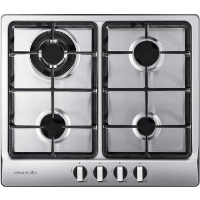 Rangemaster 58cm 4 Burner Gas Hob in Stainless Steel