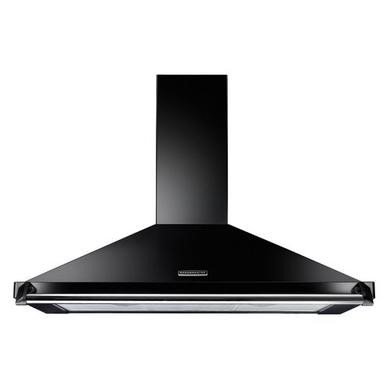 Rangemaster Classic 110cm Chimney Cooker Hood in Black and Chrome