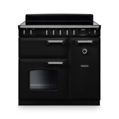 Rangemaster Classic 90cm Range Cooker - Black/Chrome - Induction Hob - CL90EIPGBL/CM1