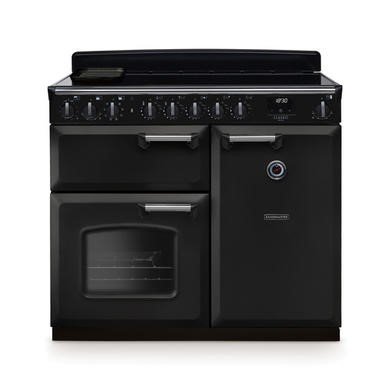 Rangemaster Classic Deluxe 100cm Induction Range Cooker - Charcoal Black & Chrome