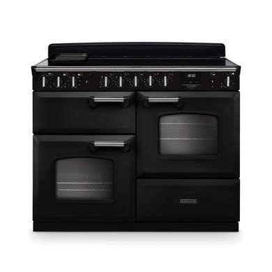 Rangemaster Classic Deluxe 110cm Induction Range Cooker in Charcoal Black with Chrome Trim