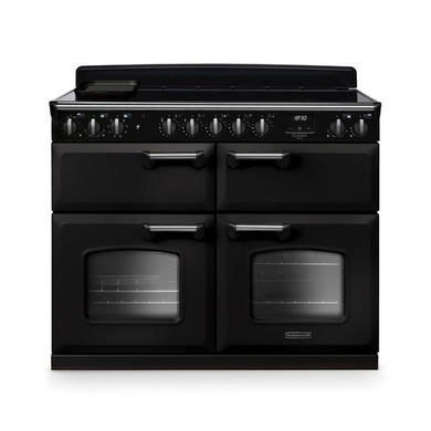 Rangemaster Classic Deluxe 110cm Induction Range Cooker - Charcoal Black & Chrome