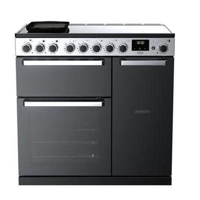 Rangemaster Edge Deluxe 90cm Induction Range Cooker with Black Glass