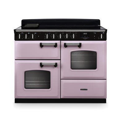 Rangemaster Classic Deluxe 110cm Induction Range Cooker in Heather with Chrome Trim