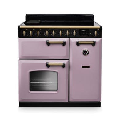 Rangemaster Classic Deluxe 90cm Range Cooker - Heather/Antique Brass - Induction - A Rating