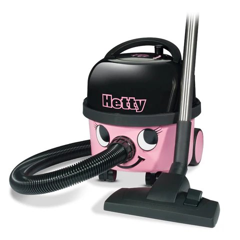 Numatic Hetty HET160-11 Xtend Cylinder Vacuum Cleaner in Pink, 6 Litre Capacity