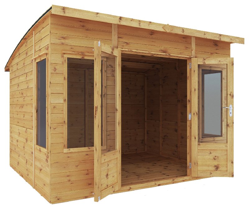 Mercia Helios Summerhouse 10ft x 8ft with Double Doors and Four Windows