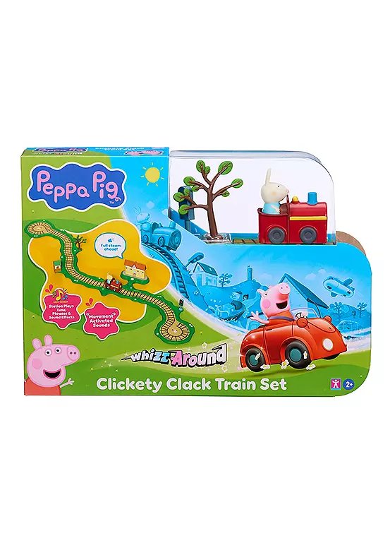 Peppa Pig Whizz Around Clickety Clack Train Set with Rebecca Rabbit's Train