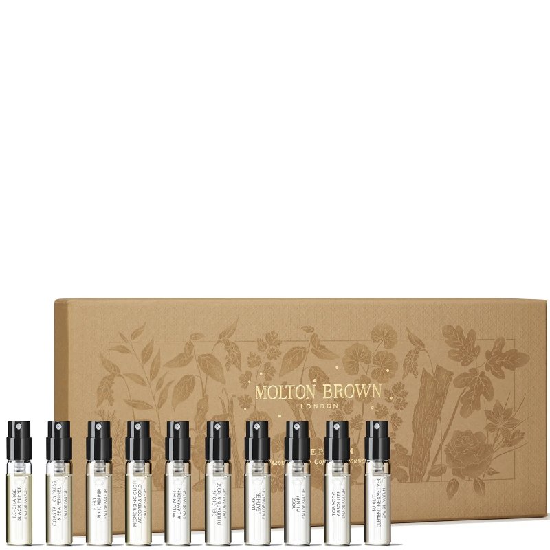 Molton Brown Eau De Parfum Fragrance Discovery Set with 10 x 1.5ml Vials