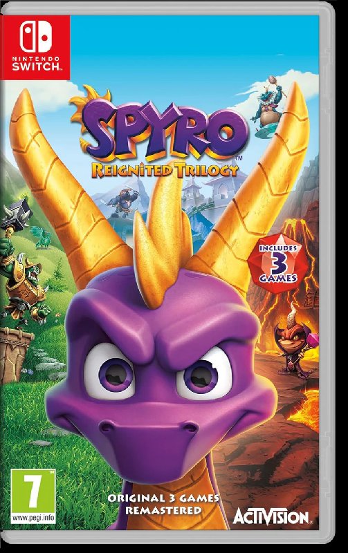 Spyro Reignited Trilogy Nintendo Switch Game - Physical Game Card