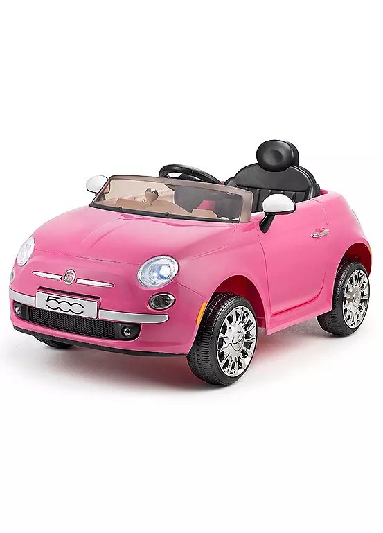 Xootz Fiat 500 Electric Ride On Car in Pink with Remote Control