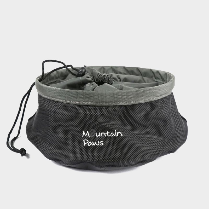 Mountain Paws Collapsible Dog Food Bowl, 1450ml, Black