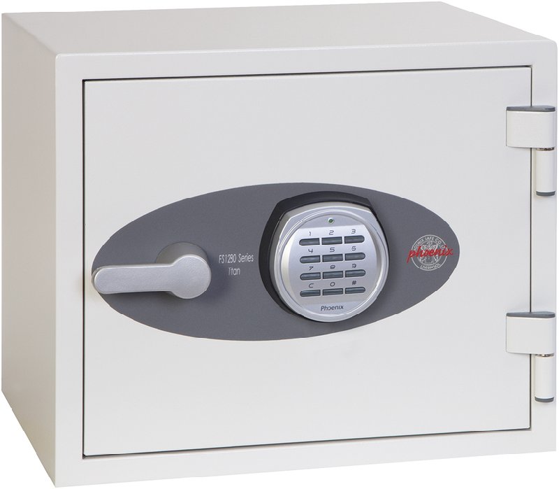 Phoenix Titan FS1281E Size 1 Fire & Security Safe with Electronic Lock in White