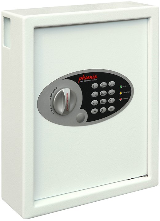 Phoenix Cygnus KS0032E Electronic Key Cabinet, 48 Key Capacity, White