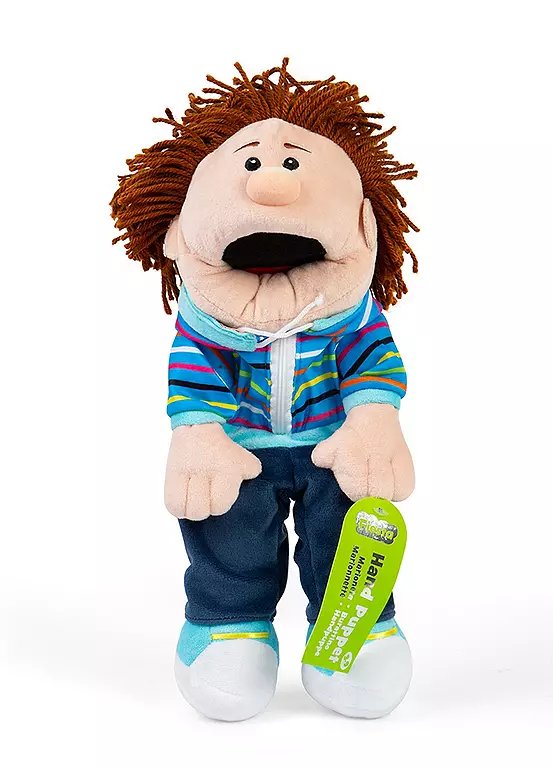 Fiesta Crafts White Boy Hand Puppet with Moving Mouth and Arms