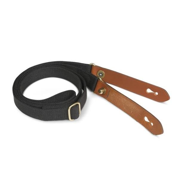 Billingham Stowaway Sling Strap - Black Webbing with Tan Leather