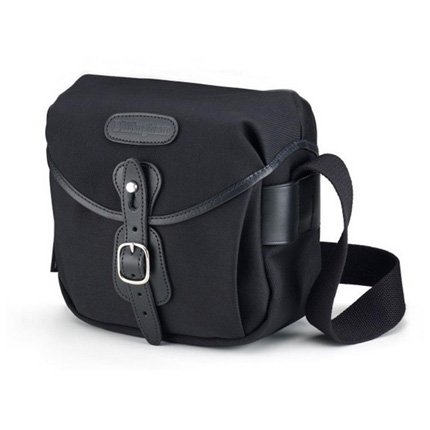 Billingham Hadley Digital Shoulder Bag in Black FibreNyte with Black Leather