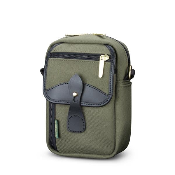 Billingham Airline Stowaway Sage FibreNyte Black Leather Camera Bag