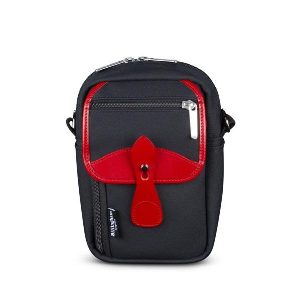 Billingham Airline Stowaway - Black FibreNyte with Red Leather