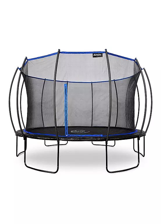 Plum Play 14ft Deluxe Springsafe Outdoor Trampoline with Enclosure