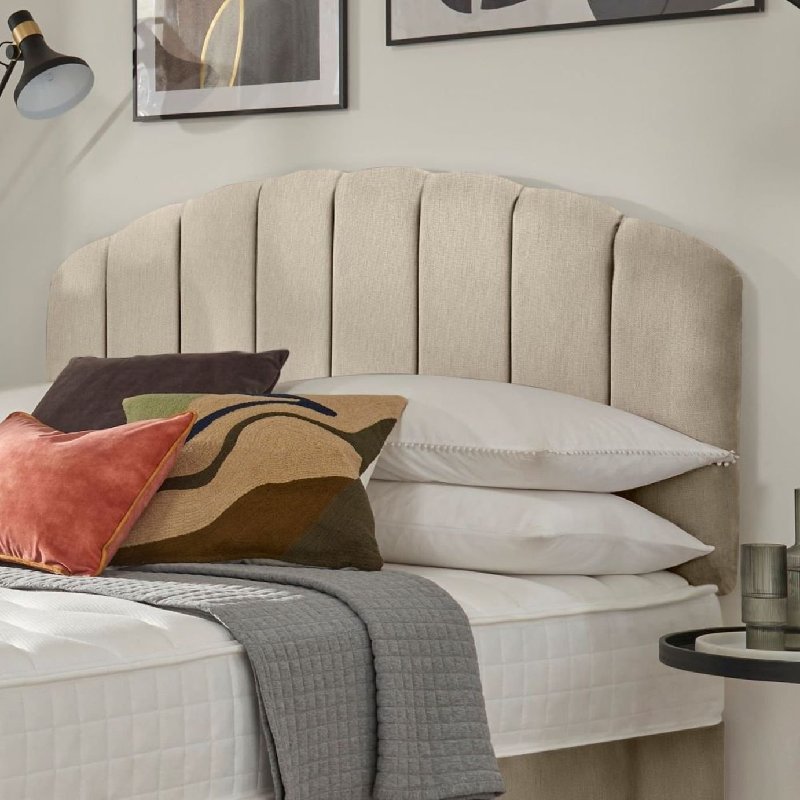 Silentnight Merlin Fabric Single Headboard in Sand