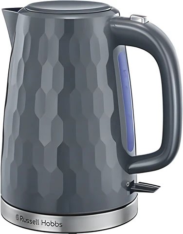 Russell Hobbs 26053 Honeycomb Grey Plastic Kettle, 1.7 Litre